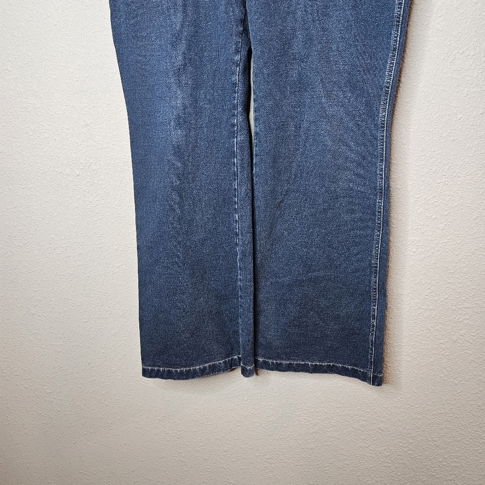 Pajama Jeans Womens Medium Blue Straight Leg Pink Drawstring Comfy Pull On - Picture 3 of 12